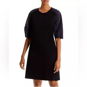 3.1 Phillip Lim Broderie Sleeve Dress Black Midnight, NWT, Size S
